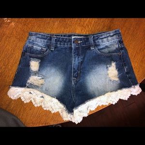 Forever 21 high waisted denim shorts